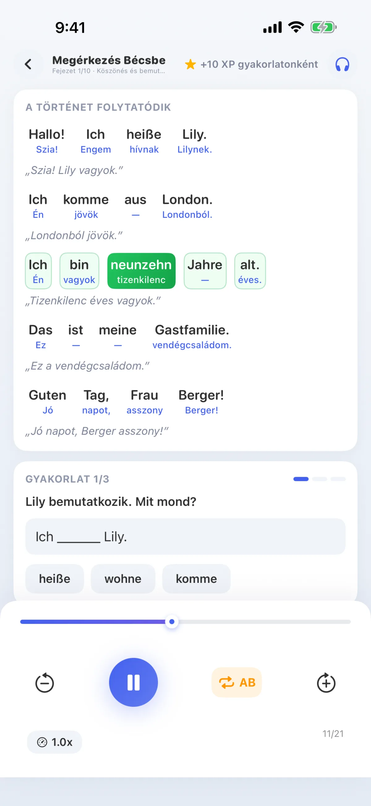 Tanulási út – lecke: A szöveg meghallgatása és egyidejű olvasása, a kimondott szavak kiemelése