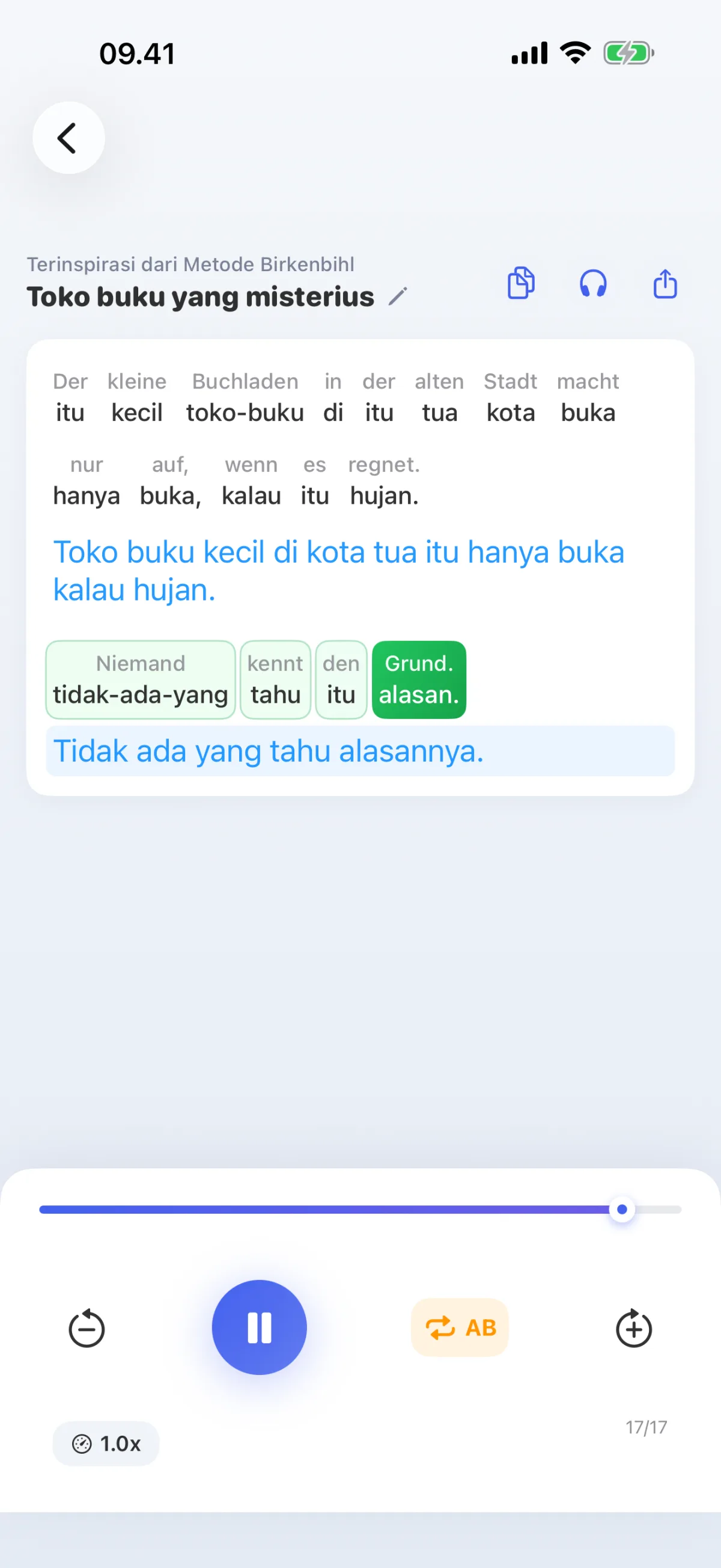 Aplikasi LinguaFlow Dekodasi – memahami bahasa asing kata demi kata, terinspirasi oleh Metode Birkenbihl