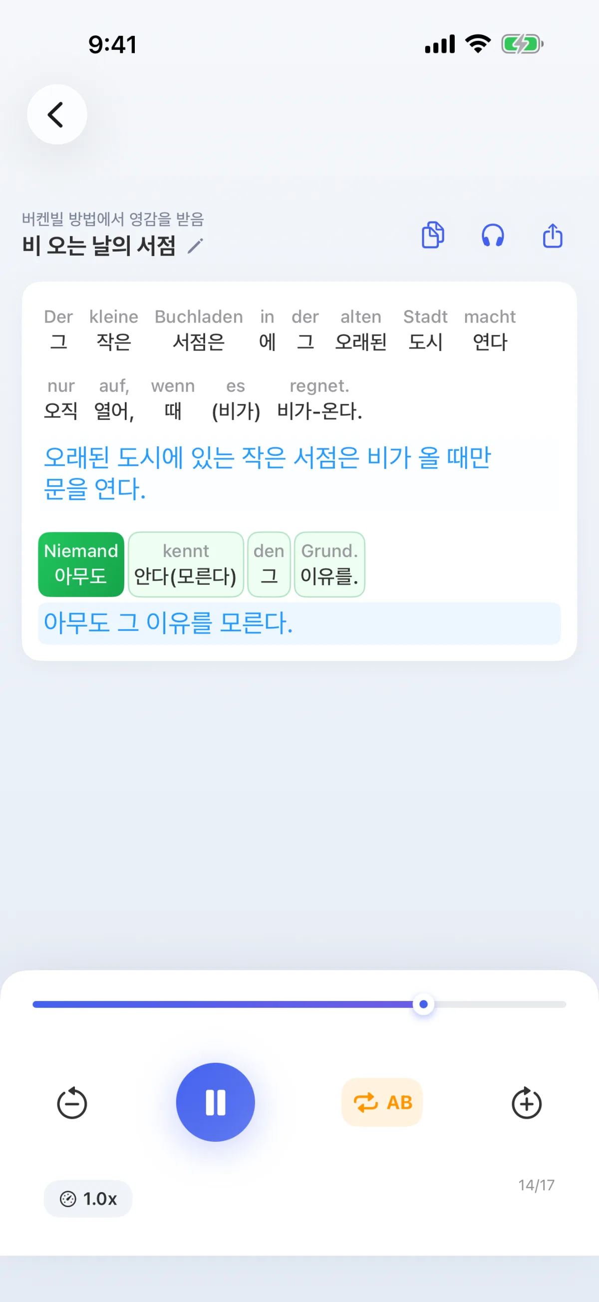 LinguaFlow 앱 해독 – 비르켄빌(Birkenbihl) 방식에서 영감을 받아, 외국어를 단어 하나하나씩 이해하기