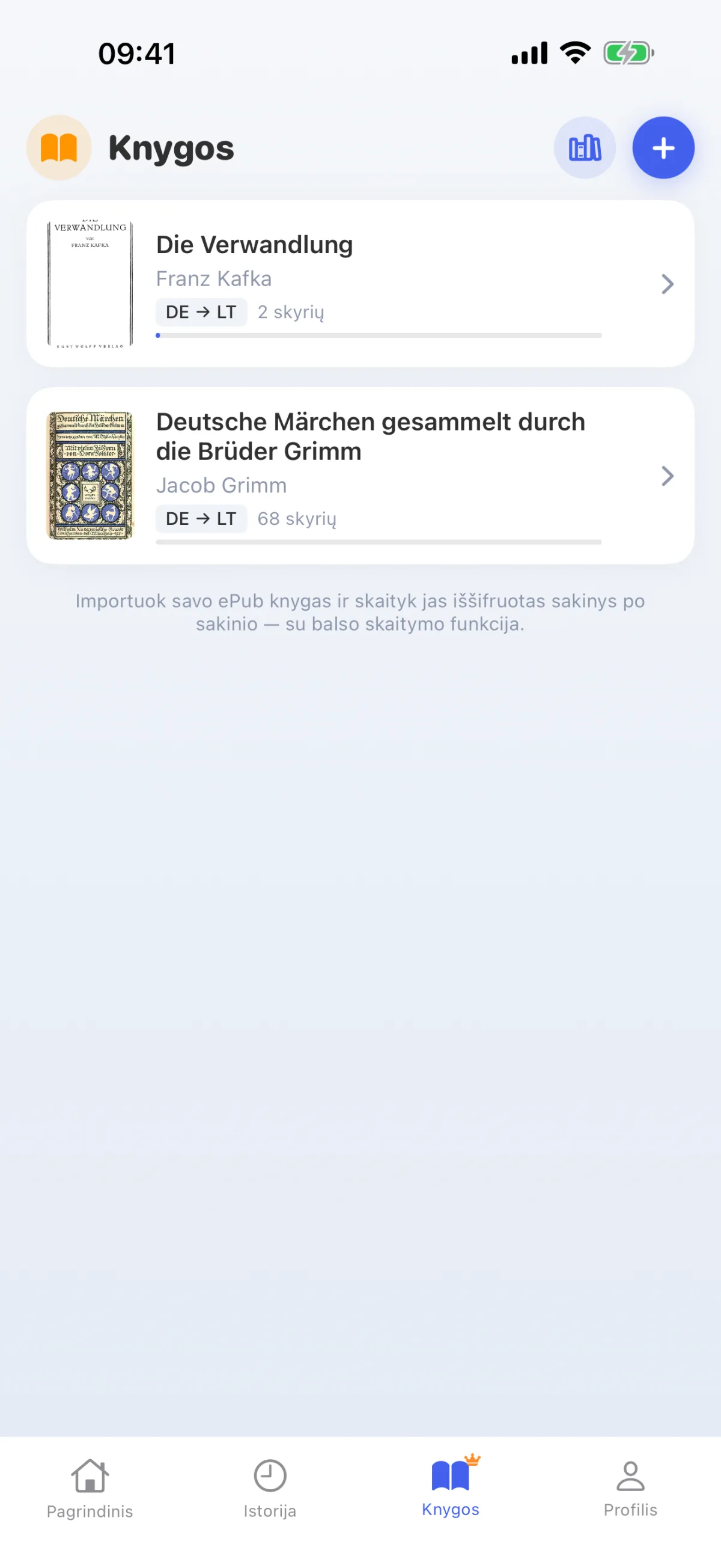 Biblioteka, kurioje yra viešosios srities klasikų kūrinių daugeliu kalbų