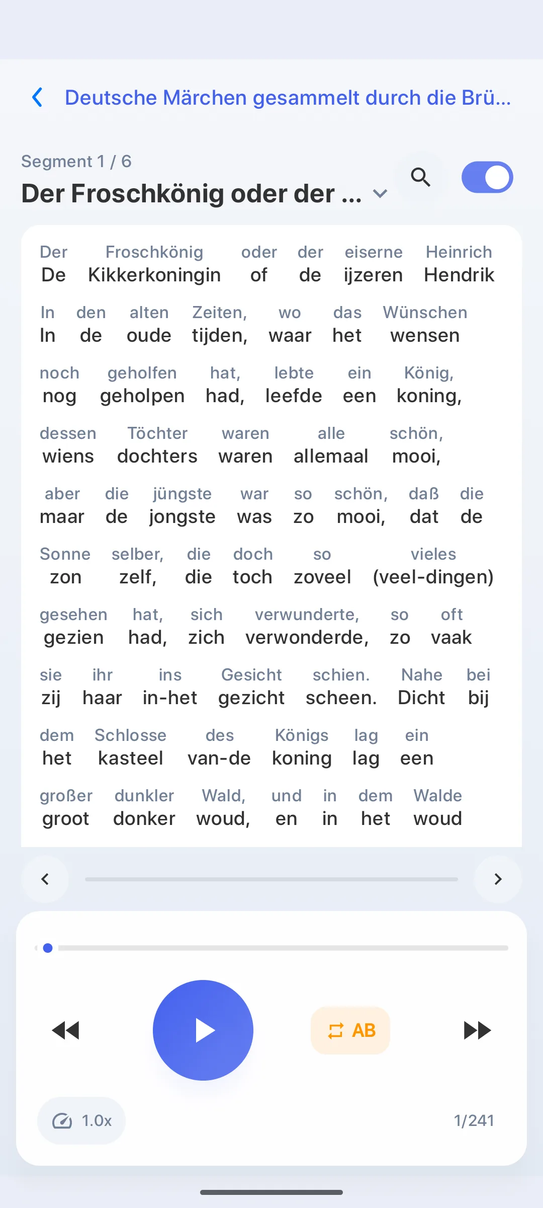 Een boek lezen: elke zin woord voor woord ontcijferen
