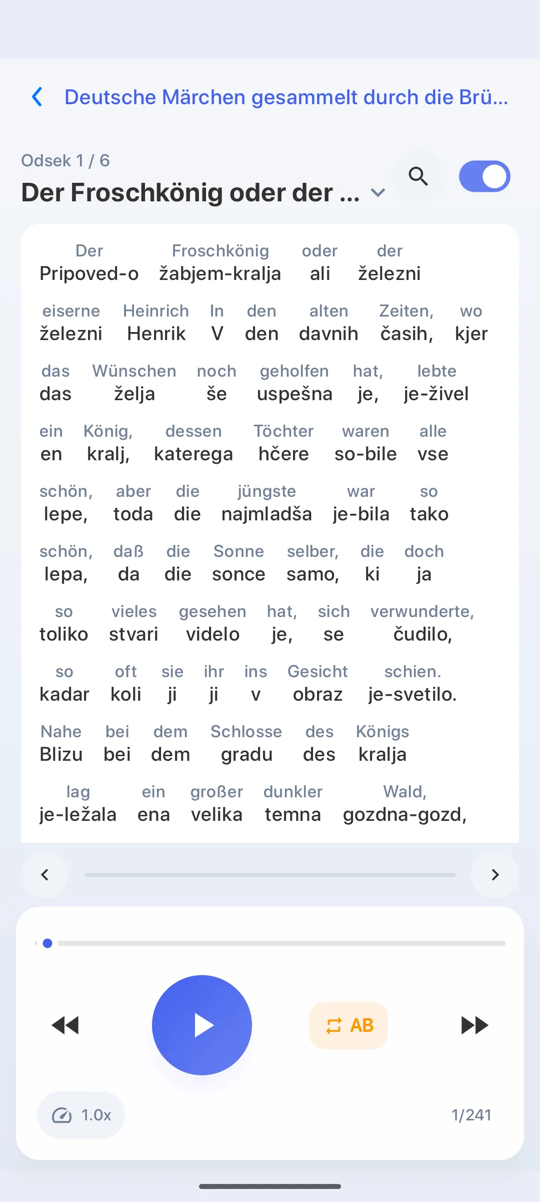 Branje knjige: vsak stavek se razšifra beseda za besedo