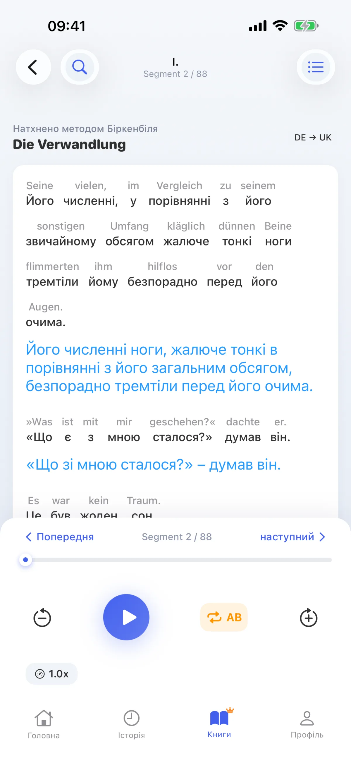 Читання книги: кожне речення розшифровується слово за словом