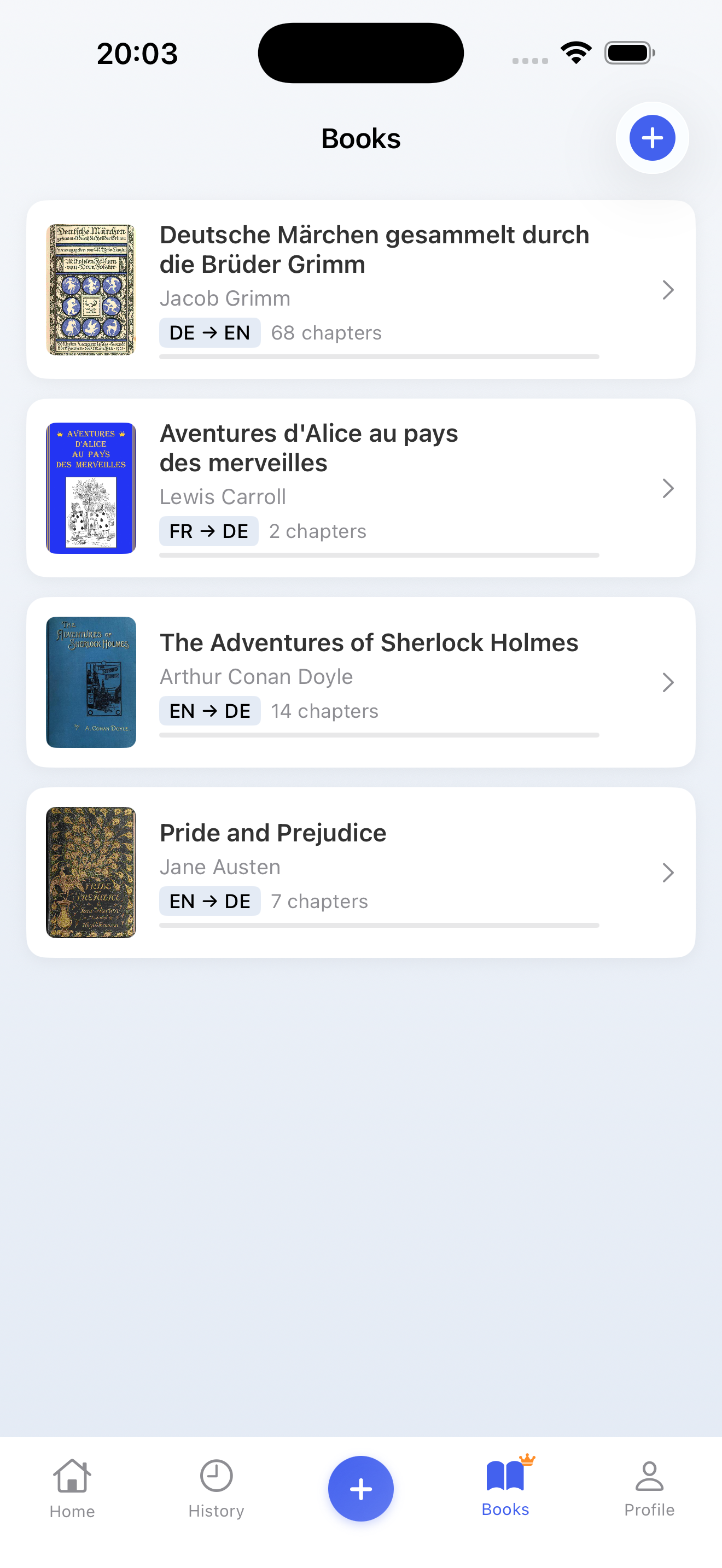 LinguaFlow Bücher-Bibliothek
